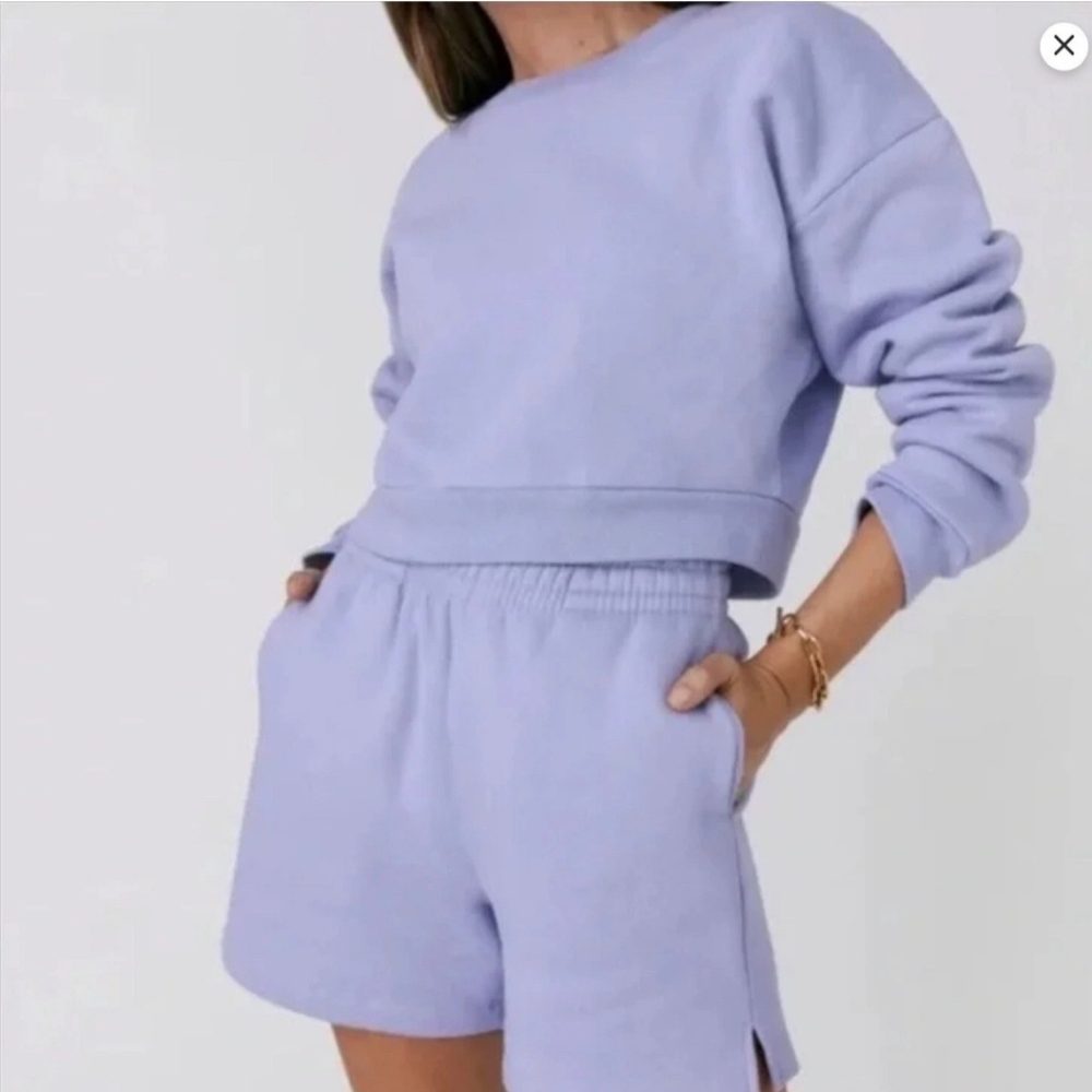 NWT Reformation Brooks Classic Sweat short in Lavender. Size S
